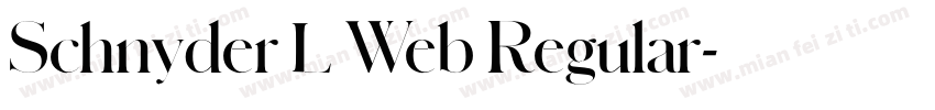 Schnyder L Web Regular字体转换